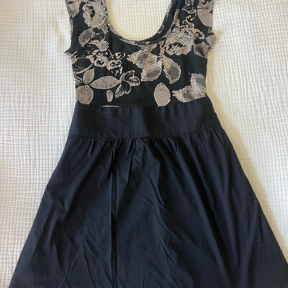 Floral Black Kids Dress